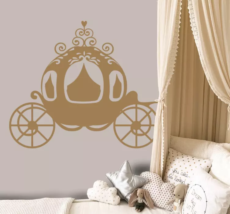 Vinilo cuento infantil calabaza Cenicienta - TenVinilo