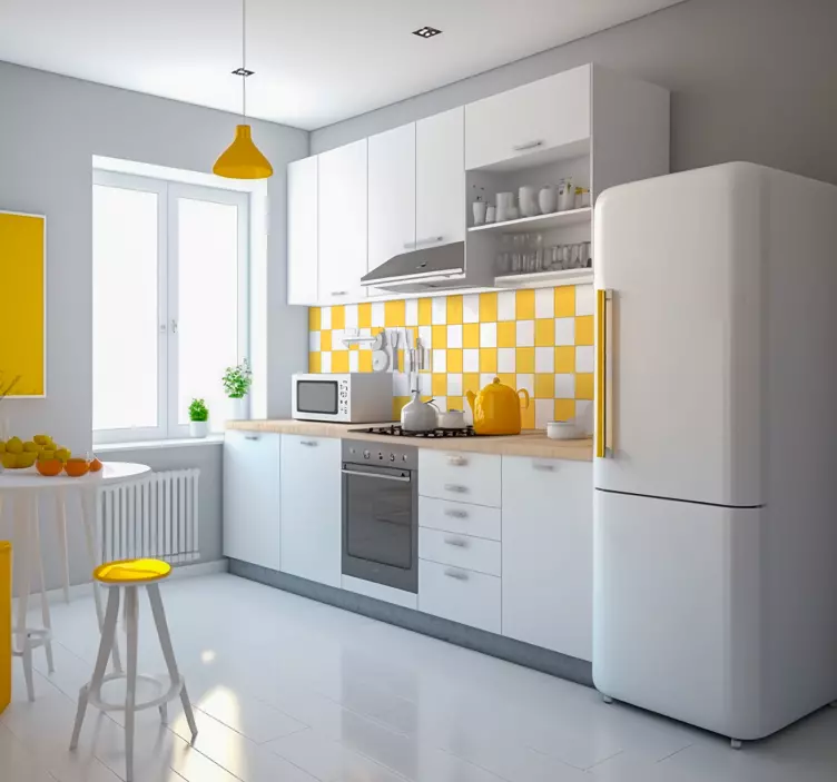 Vinilo para cocina azulejos monocolor - TenVinilo