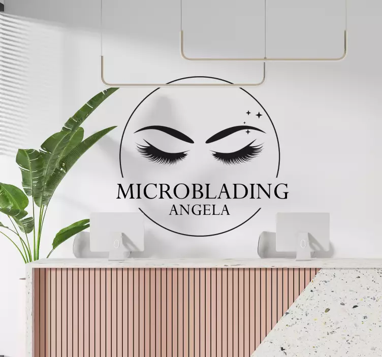 Vinilo de moda Microblading Cejas - TenVinilo