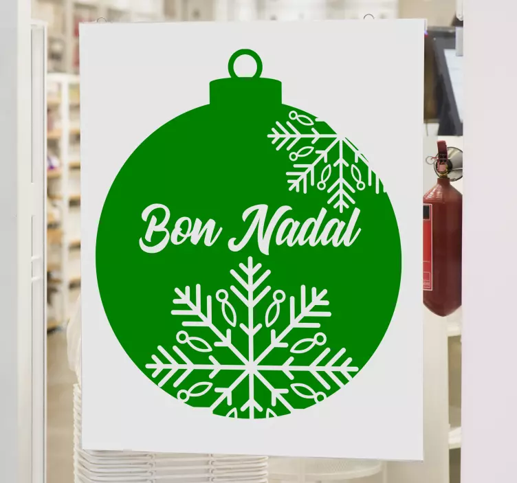 Pegatinas de navidad Bon nadal bola - TenVinilo