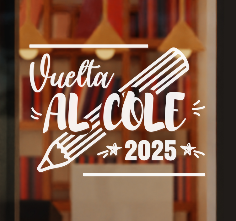 Vinilo de regreso a la escuela con el año - TenVinilo