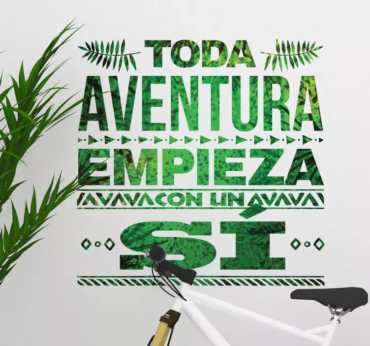 Vinilo de texto estampado jungla - TenVinilo