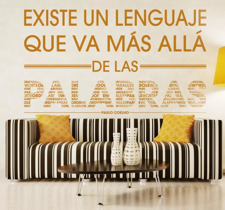 Vinilo de texto más allá de las palabras coelho - TenVinilo