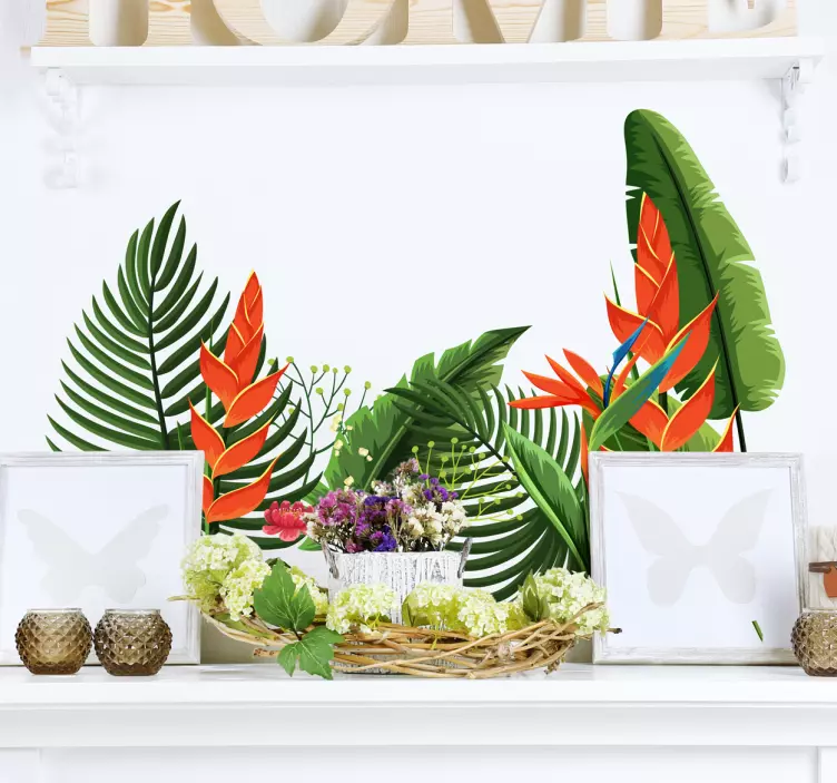 Vinilo decoración botánica plantas - TenVinilo