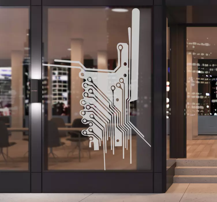 Vinilo decorativo abstracto electrónica - TenVinilo