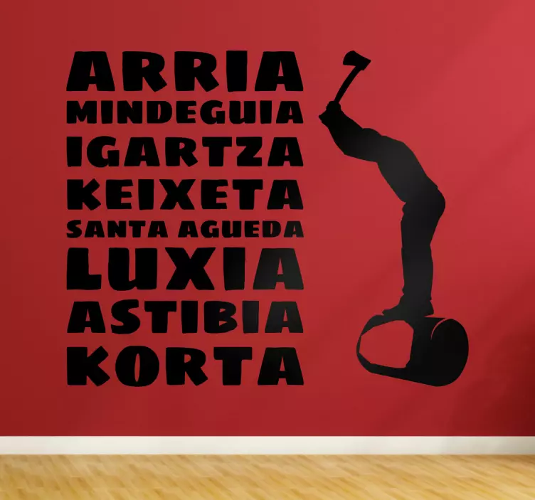 Vinilo decorativo aizkolari - TenVinilo