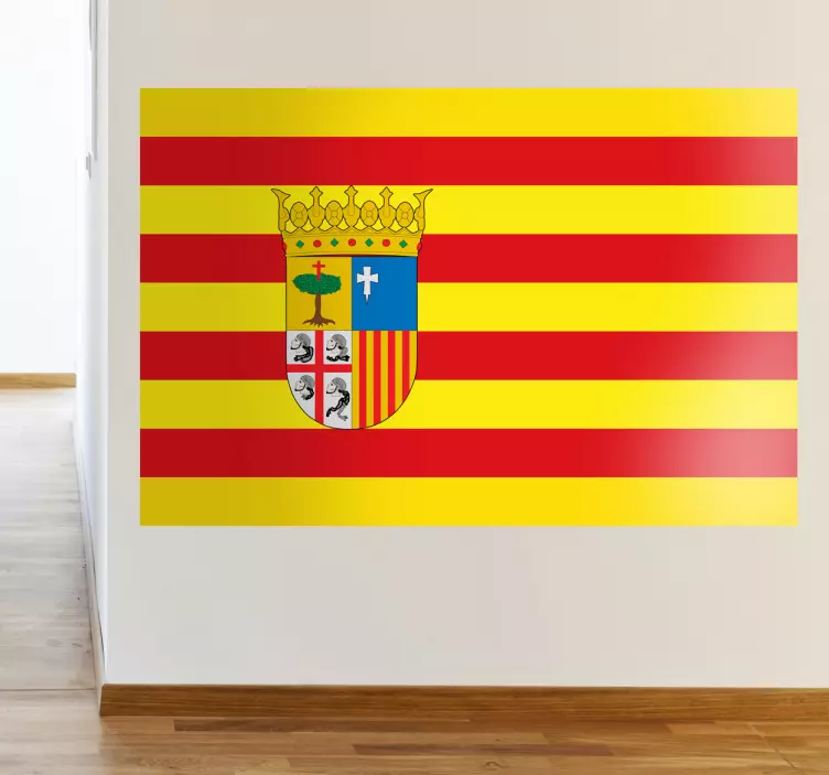 Vinilo decorativo bandera Aragón - TenVinilo