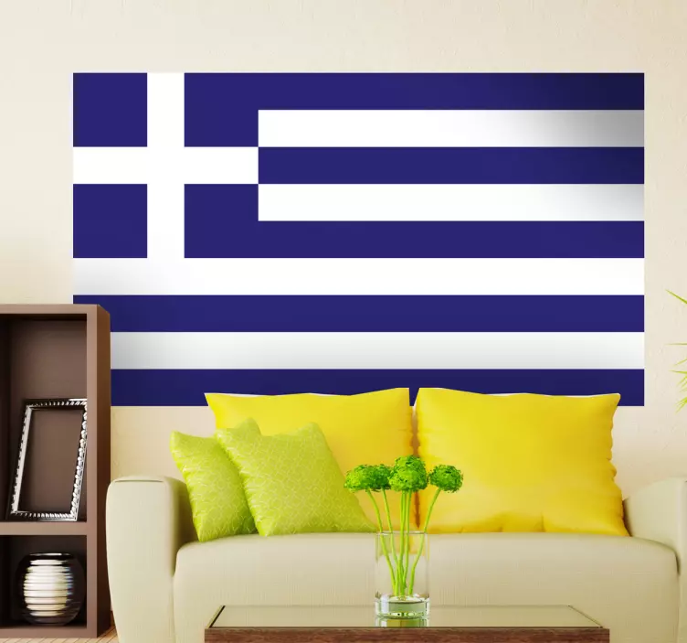 Vinilo decorativo bandera Grecia - TenVinilo