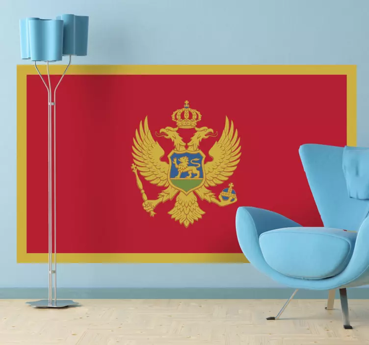 Vinilo decorativo bandera Montenegro - TenVinilo