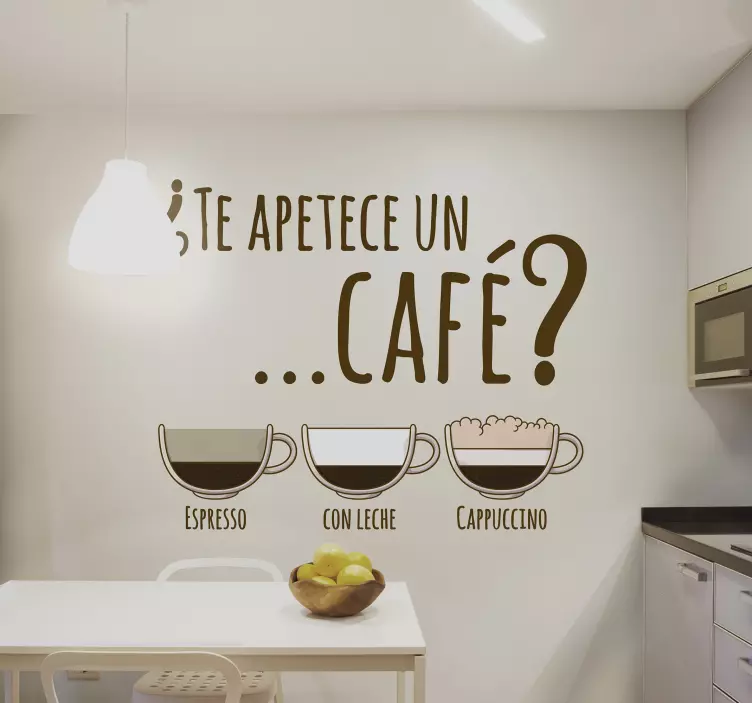 Vinilo para cocina Le gustaría un café - TenVinilo