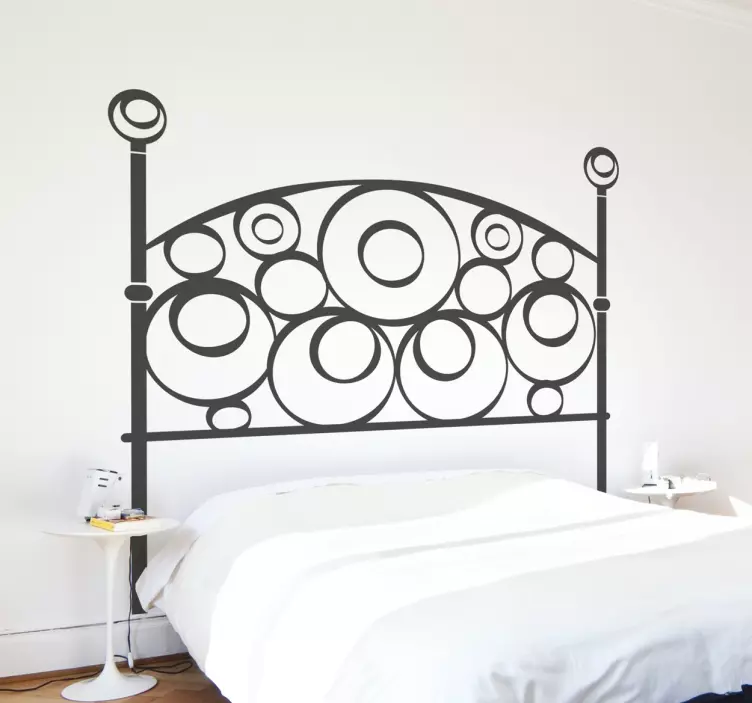 Vinilo cabecero cama semicírculo - TenVinilo