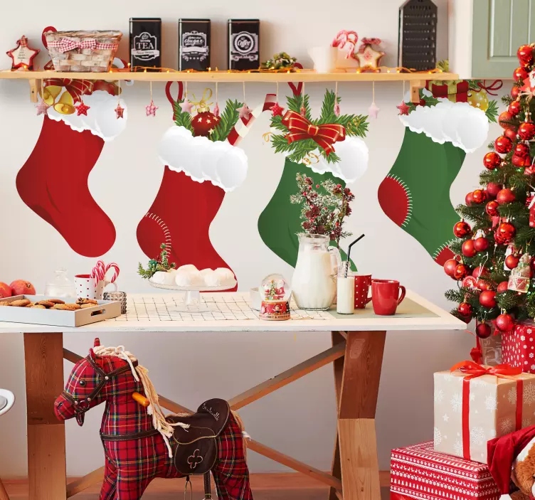 Vinilo decorativo calcetines regalo - TenVinilo