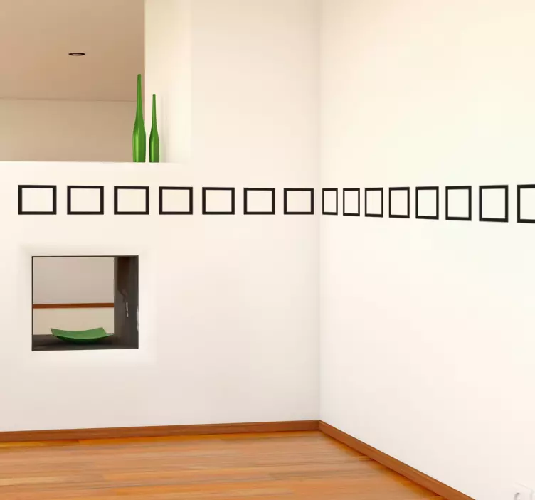 Cenefa adhesiva cuadrados - TenVinilo