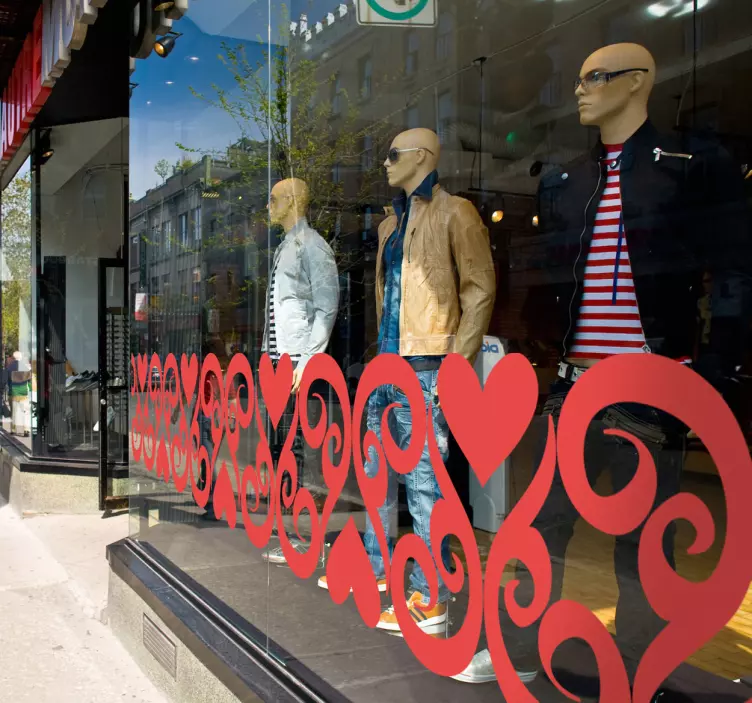 Vinilo decorativo escaparate día enamorados - TenVinilo