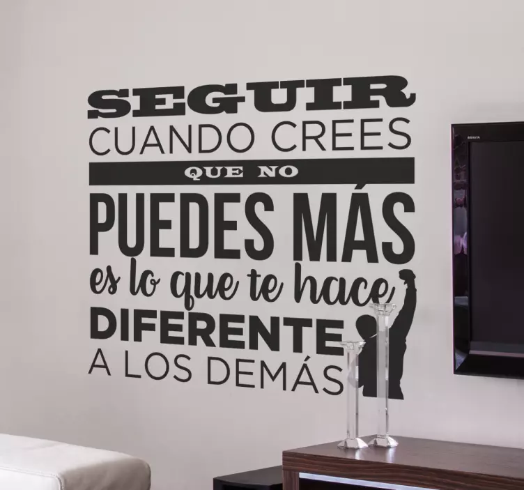 Vinilo pared frase motivadora cita Rocky - TenVinilo