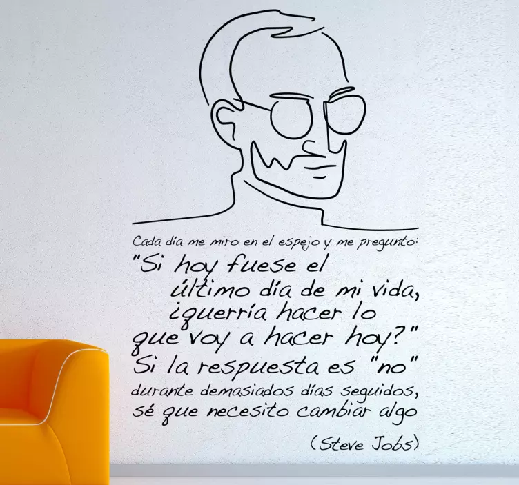 Vinilo decorativo cita Steve Jobs - TenVinilo