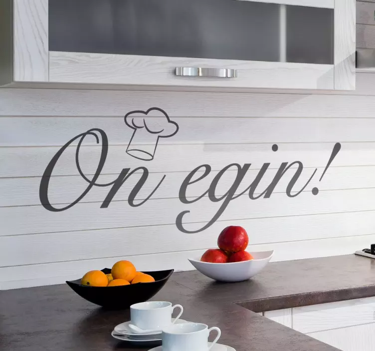 Vinilo frase cocina on egin - TenVinilo