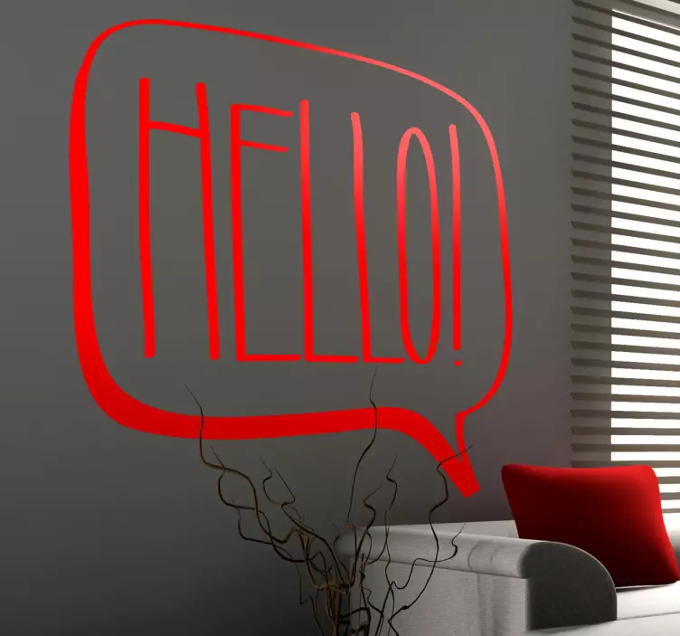 Vinilo decorativo cómic hello - TenVinilo