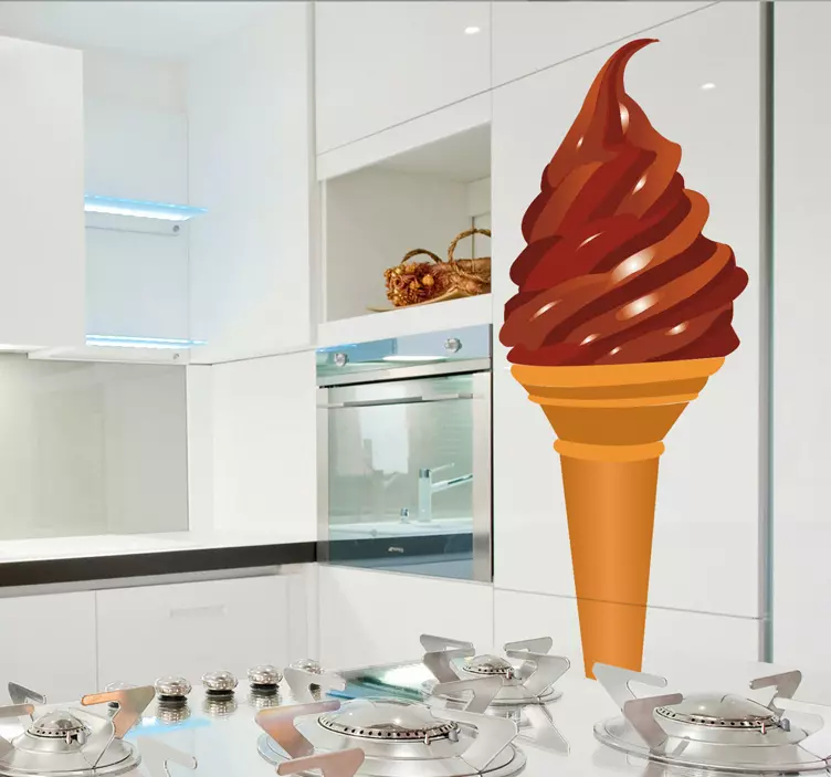 Vinilo decorativo cono helado - TenVinilo