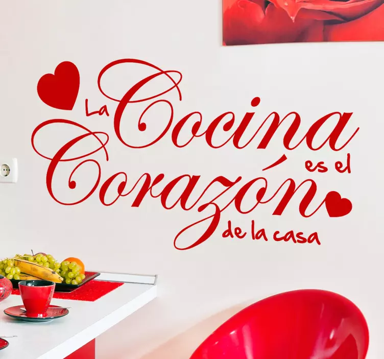 Vinilo para cocina corazón de la casa - TenVinilo
