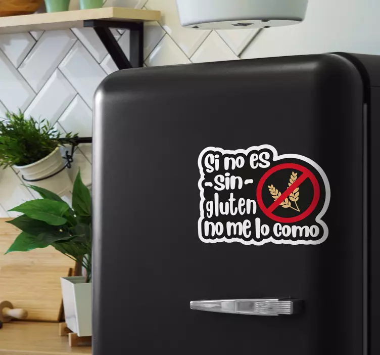 Vinilo decorativo de comida sin gluten - TenVinilo