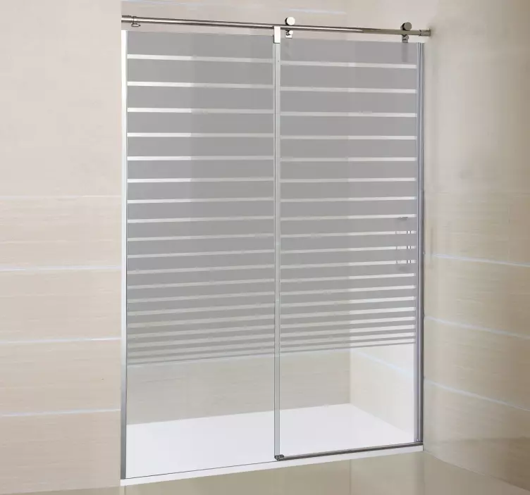 Vinilo mampara ducha degradado lineal - TenVinilo