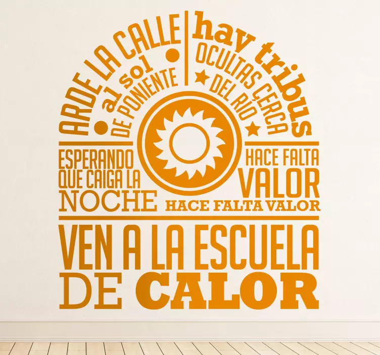 Vinilo decorativo escuela de calor - TenVinilo