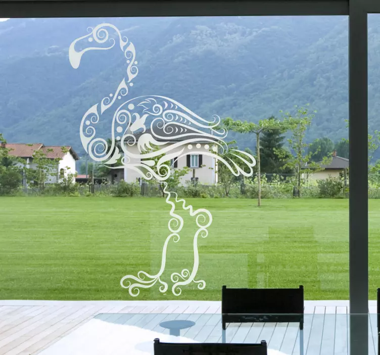 Vinilo decorativo flamenco abstracto - TenVinilo