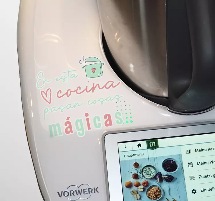 Vinilo para cocina frase célebre cosas mágicas - TenVinilo