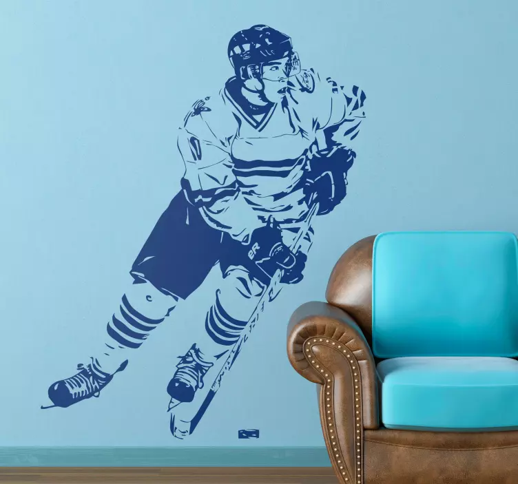 Vinilo decorativo hockey hielo - TenVinilo