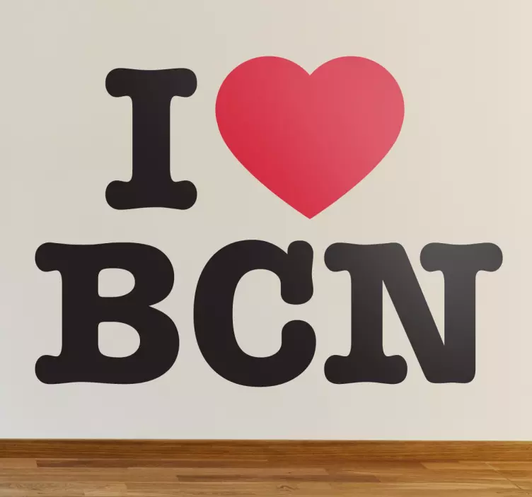 Vinilo decorativo I love barcelona - TenVinilo