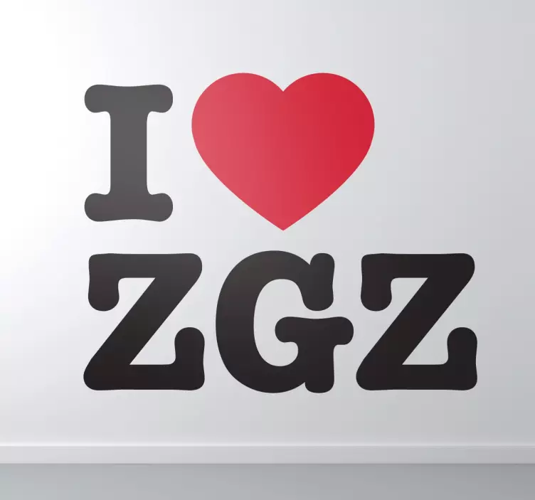 Vinilo decorativo I love Zaragoza - TenVinilo