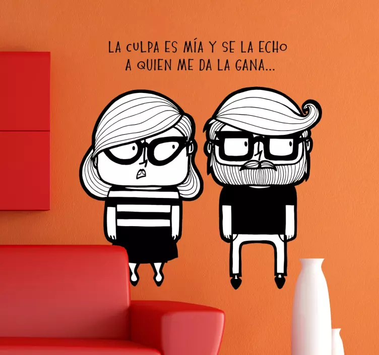 Vinilo decorativo la culpa es mía - TenVinilo