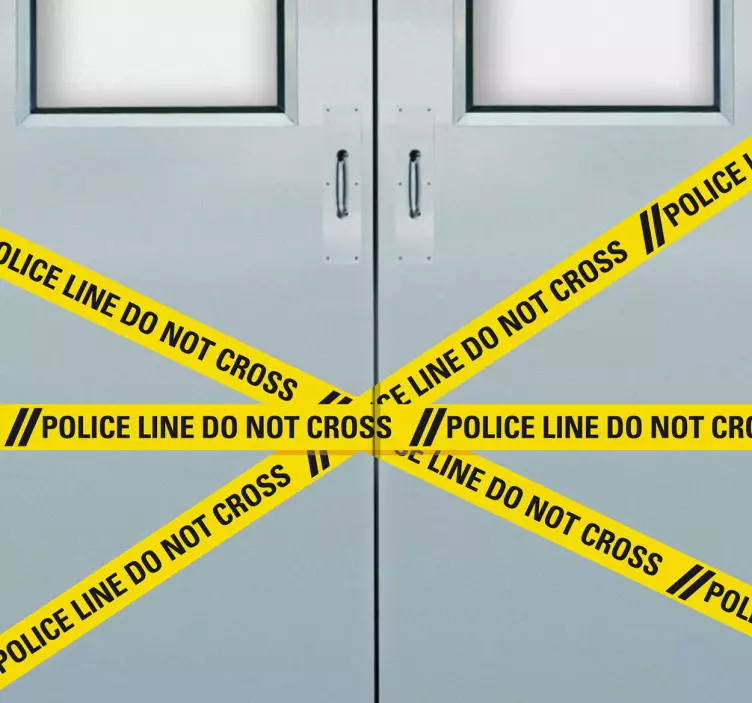 Vinilo decorativo linea policía - TenVinilo