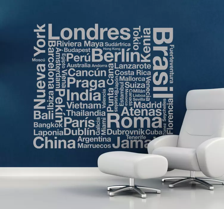 Vinilo decorativo lugares turísticos - TenVinilo