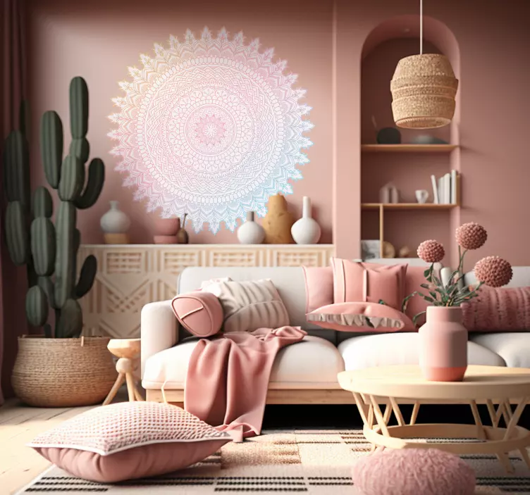 Vinilo decorativo mandala psicodelia - TenVinilo