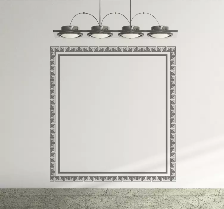 Vinilo decorativo marco cuadrado griego - TenVinilo