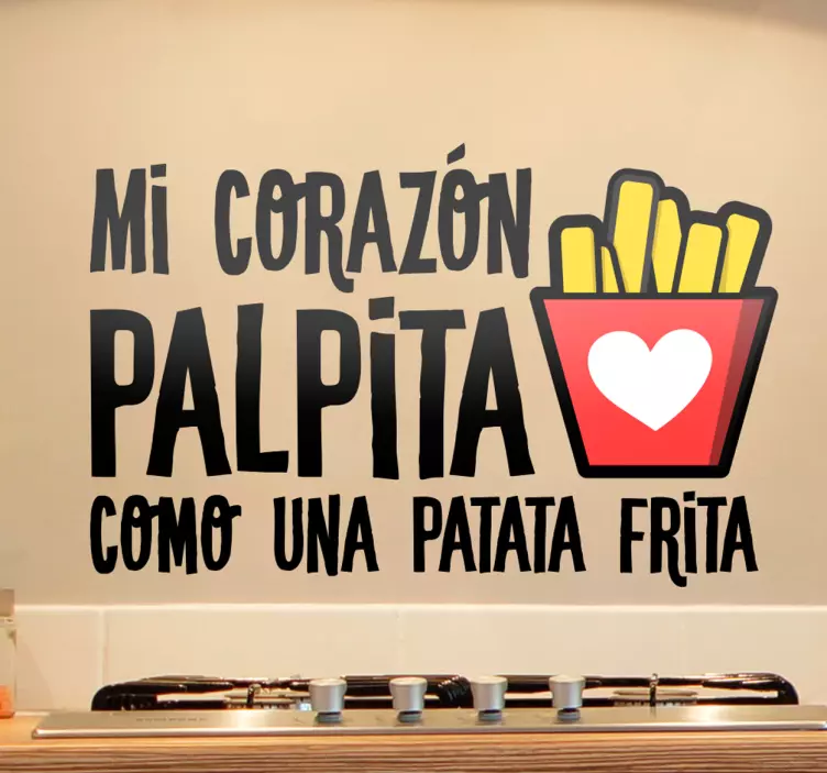 Vinilo decorativo mi corazón palpita - TenVinilo