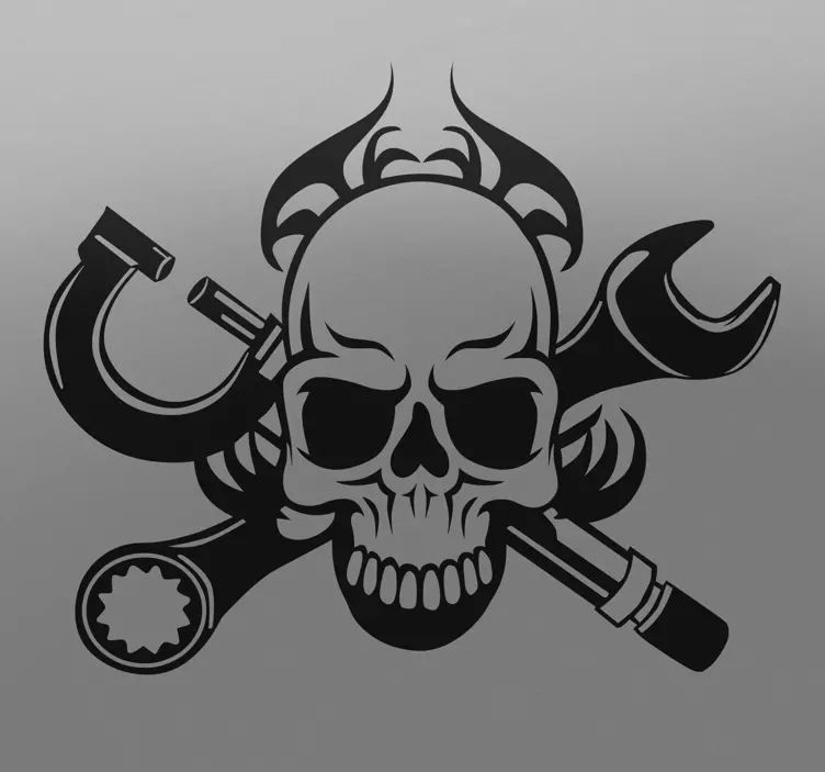 Pegatina para coche exterior calavera - TenVinilo