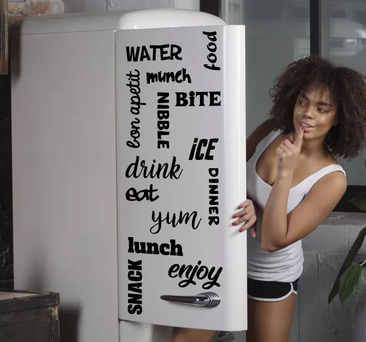 Vinilo para nevera conceptos en inglés - TenVinilo