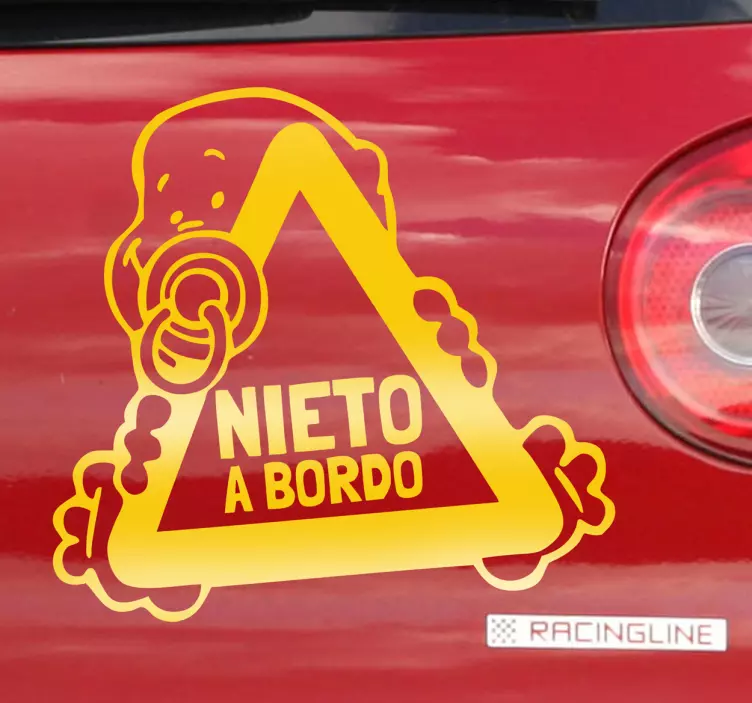 Vinilo decorativo nieto a bordo - TenVinilo