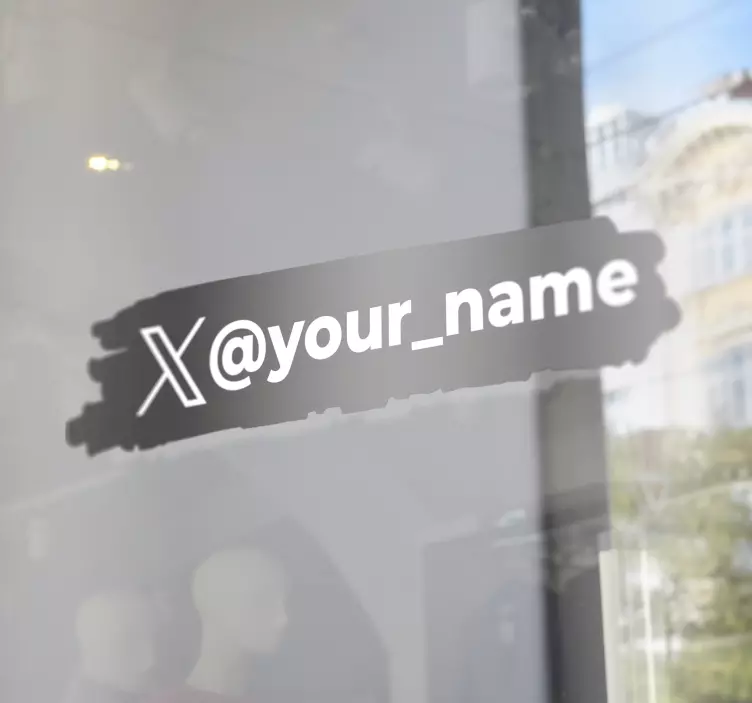 Vinilo para escaparate X Twitter personalizado - TenVinilo