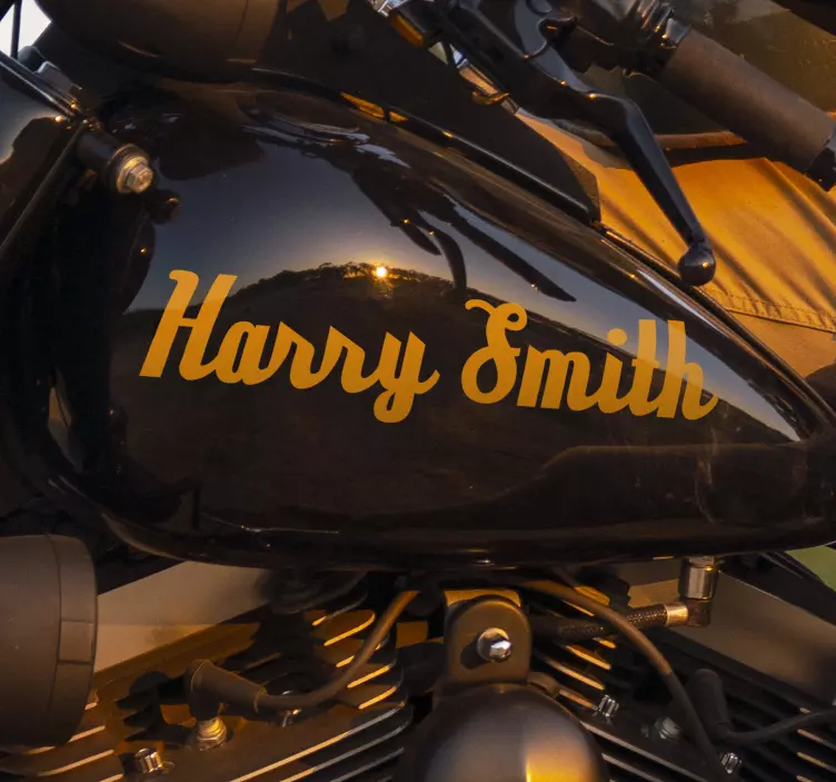 Pegatina para moto personalizable letra caligráfica - TenVinilo