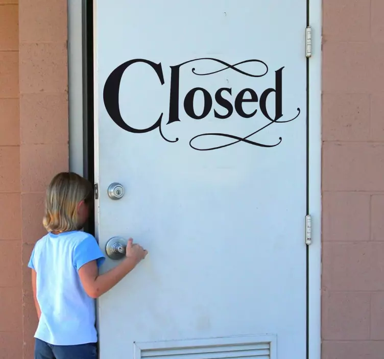 Vinilo decorativo pegatina closed - TenVinilo