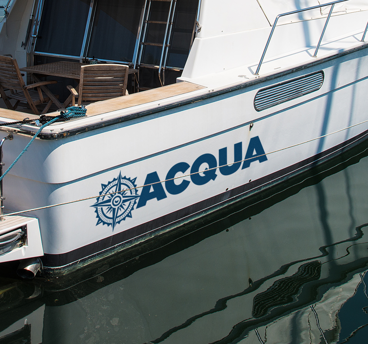 Vinilo decorativo personalizable brujula - TenVinilo