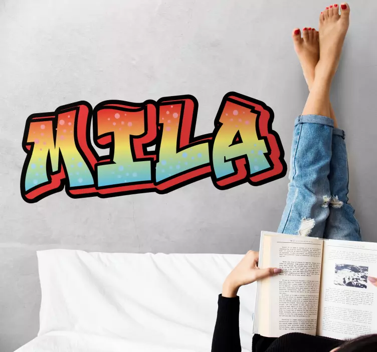 Vinilo habitación juvenil personalizable graffiti - TenVinilo