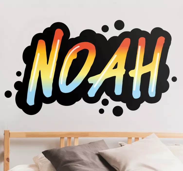 Vinilo juvenil graffiti colorido personalizable - TenVinilo