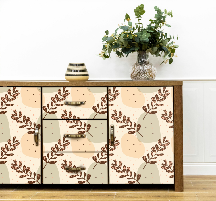 Papel adhesivo para muebles aesthetic ramas pastel - TenVinilo