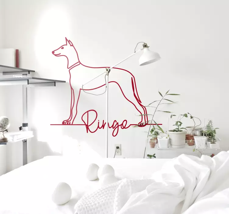 Vinilo decorativo podenco personalizable - TenVinilo