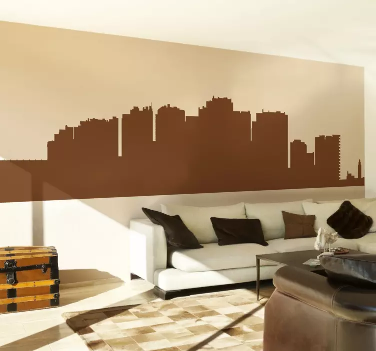 Vinilo decorativo silueta perfil Málaga - TenVinilo